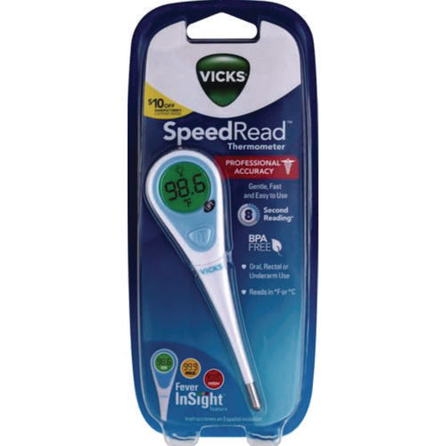Image of Vicks® SPEEDREAD DIGITAL THERMOMETER WITH FEVER INSIGHT, WHITE/BLUE