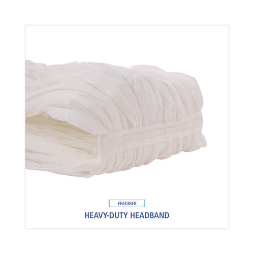 Image of Boardwalk® Cut-End Wet Mop Head, Rayon/polyester, Non-Woven, White, 20oz