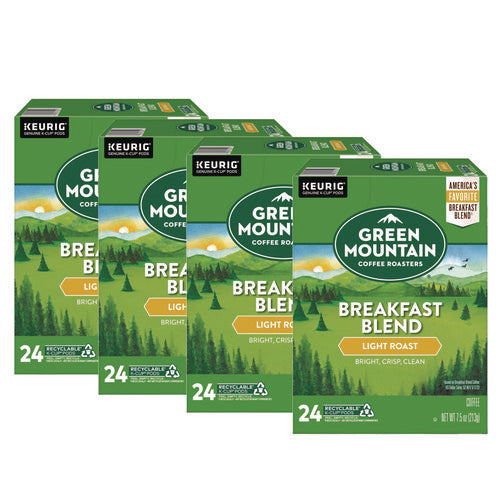 Image of Green Mountain Coffee® Breakfast Blend Coffee K-Cup Pods, 96/carton