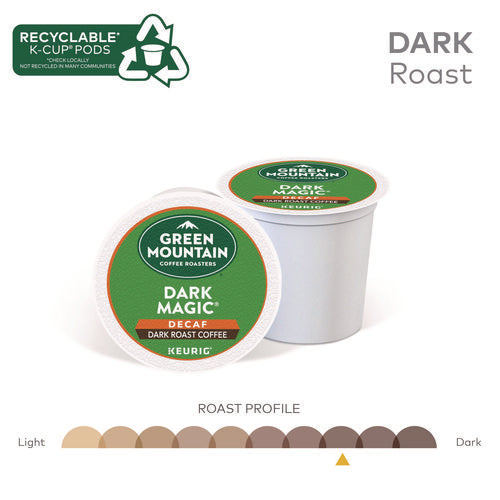 Image of Green Mountain Coffee® Dark Magic Decaf Extra Bold Coffee K-Cups, 24/box