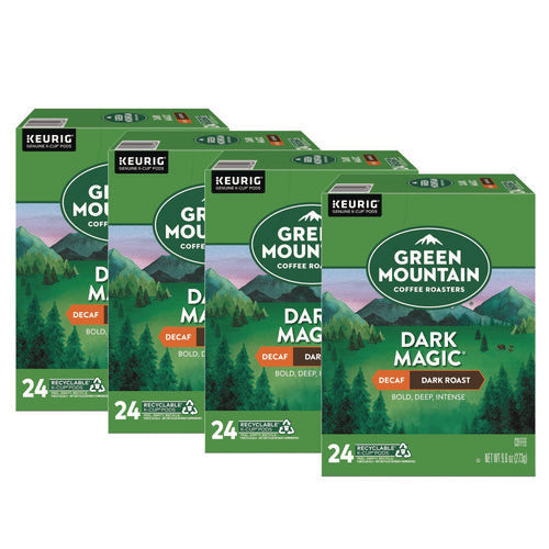 Image of Green Mountain Coffee® Dark Magic Decaf Extra Bold Coffee K-Cups, 96/carton