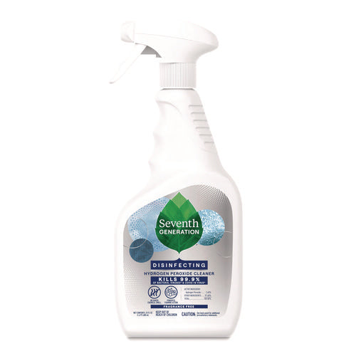 Image of Seventh Generation® Disinfecting Hydrogen Peroxide Cleaner, Fragrance-Free, 23 oz Spray Bottle, 12/Carton