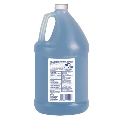 Image of Dial® Professional Antibacterial Liquid Hand Soap, Spring Water Scent, 1 gal, 4/Carton