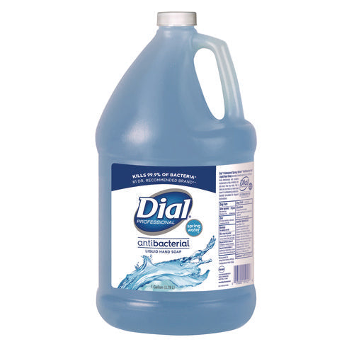 Image of Dial® Professional Antibacterial Liquid Hand Soap, Spring Water Scent, 1 gal, 4/Carton