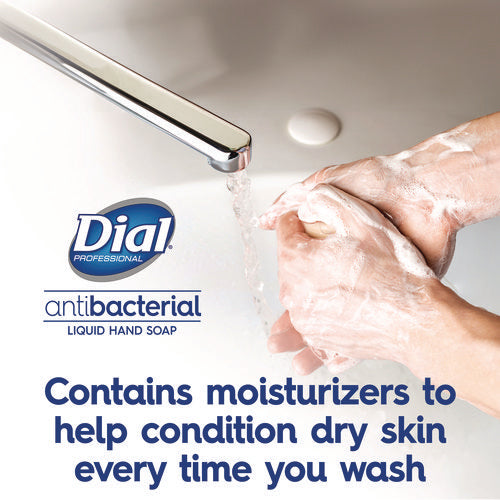 Image of Dial® Professional Antibacterial Liquid Hand Soap, Spring Water Scent, 1 gal, 4/Carton