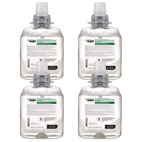 Image of GOJO® Green Certified Foam Hand Cleaner Refill, Unscented, 1,250 mL, 4/Carton