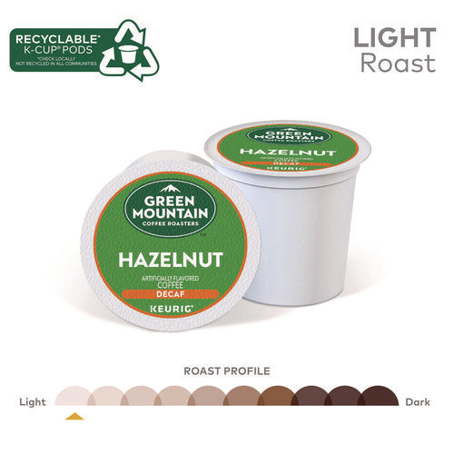 Image of Green Mountain Coffee® Hazelnut Decaf Coffee K-Cups, 24/box