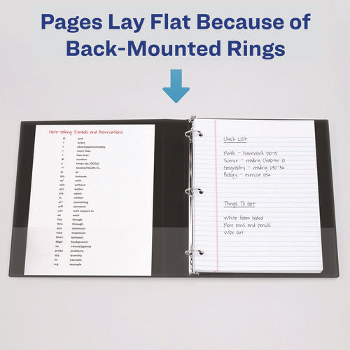 Image of Avery® Economy Non-View Binder With Round Rings, 3 Rings, 0.5" Capacity, 11 X 8.5, Black, (3201)