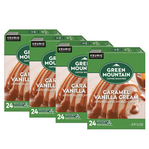 Image of Green Mountain Coffee® Caramel Vanilla Cream Coffee K-Cups, 96/carton