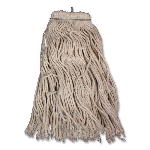 Image of Impact® Layflat Regular Screw-Type Mop Head, Cotton, 20 Oz, 1" Headband, White