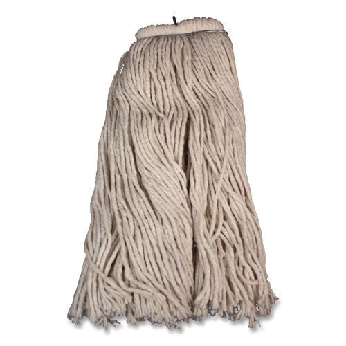Image of Impact® Layflat Regular Screw-Type Mop Head, Cotton, 20 Oz, 1" Headband, White