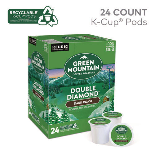 Image of Green Mountain Coffee® Double Black Diamond Extra Bold Coffee K-Cups, 24/box
