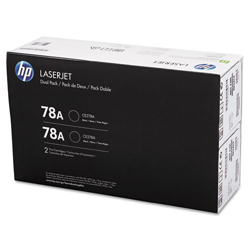 Image of HP HP 78a, (ce278d) 2-Pack Black Original Laserjet Toner Cartridges