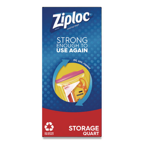 Image of Ziploc® Seal Top Bags, Gallon, 10.75" x 10.56", Clear, 75 Bags/Pack, 2 Packs/Box