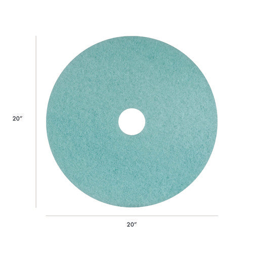 Image of Americo® Luster Lite Burnishing Pads, 20" Diameter, Sky Blue, 5/Carton
