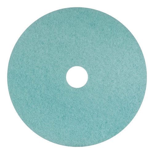 Image of Americo® Luster Lite Burnishing Pads, 20" Diameter, Sky Blue, 5/Carton