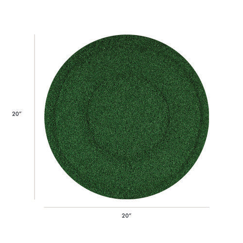 Image of Americo® TurfScrub Brush Floor Pad, 20" Diameter, Green, 4/Carton
