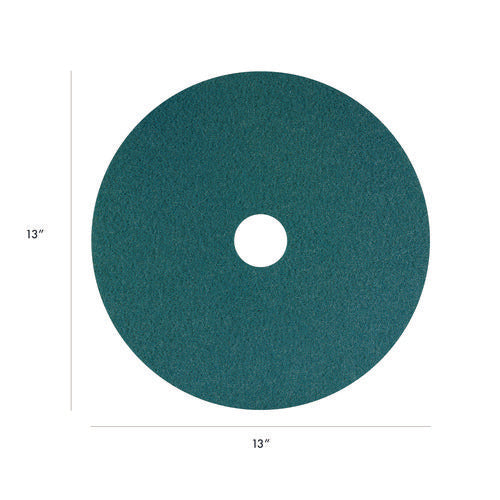 Image of Americo® SmartScrub Floor Pad, 13" Diameter, Blue/Yellow, 5/Carton
