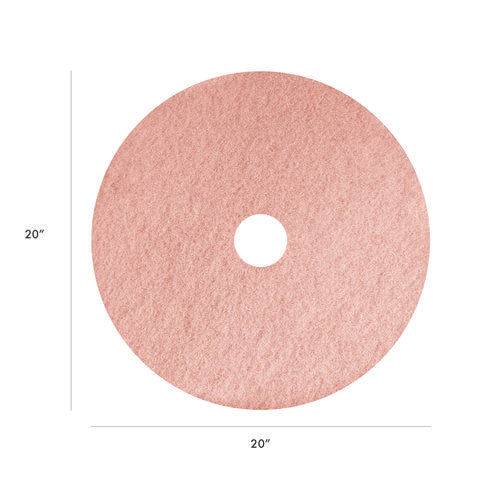Image of Americo® Remover Burnishing Pads, 20", Pink, 5/Carton