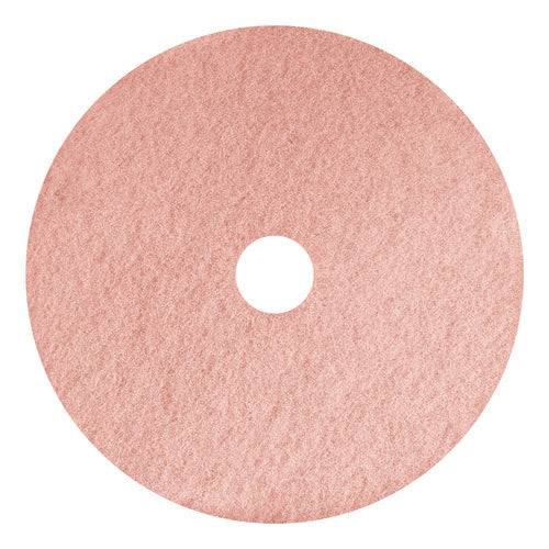 Image of Americo® Remover Burnishing Pads, 20", Pink, 5/Carton
