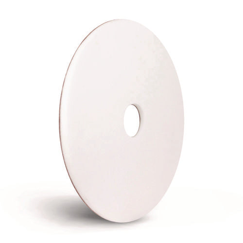 Image of Americo® XTRACT Melamine Floor Pad, 20" Diameter, White/Brown, 5/Carton