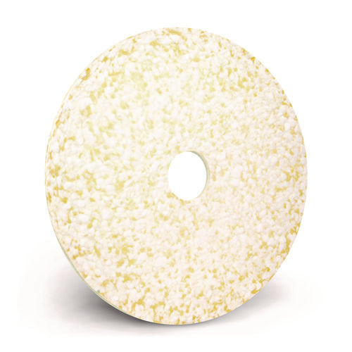 Image of Americo® Toro Floor Pad, 14" Diameter, White/Brown/Yellow, 2/Carton