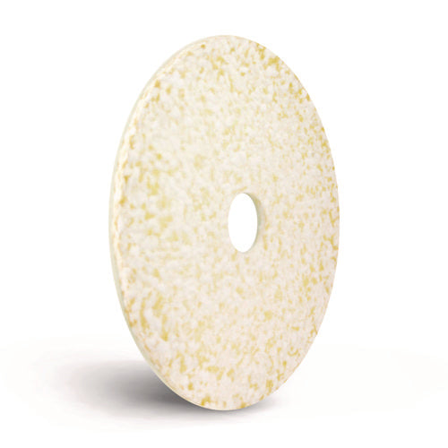Image of Americo® Toro Floor Pad, 14" Diameter, White/Brown/Yellow, 2/Carton