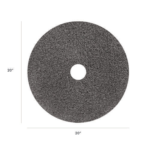Image of Americo® Black Diamond 800 Deep Cleaning Pad, 20" Diameter, 800 Grit, Black/Gray, 2/Carton