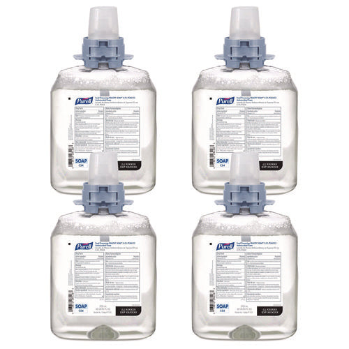 Image of PURELL® Food Processing HEALTHY SOAP 0.5% PCMX Antimicrobial E2 Foam Handwash, For CS4 Dispensers, Fragrance-Free, 1,250 mL, 4/Carton