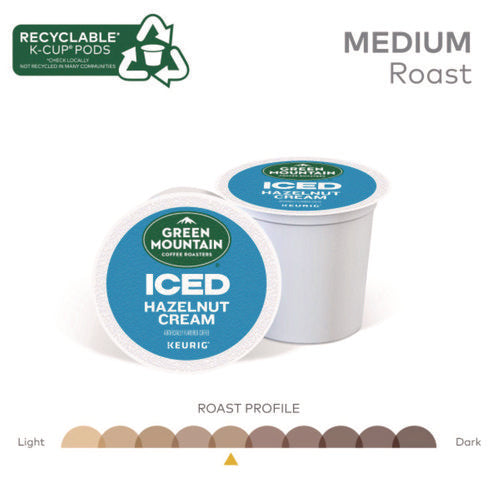 Image of Green Mountain Coffee® Hazelnut Cream Brew Over Ice Coffee K-Cups, 24/box