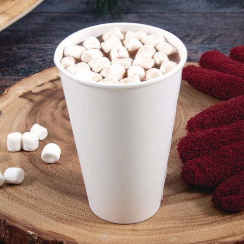 Image of SOLO® Thermoguard Insulated Paper Hot Cups, 16 oz, White Sustainable Forest Design, 600/Carton