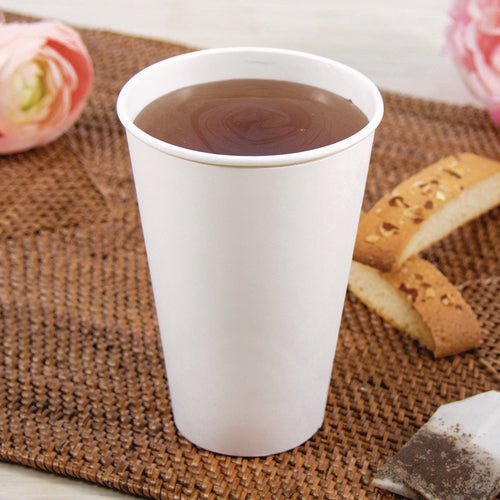 Image of SOLO® Thermoguard Insulated Paper Hot Cups, 16 oz, White Sustainable Forest Design, 600/Carton