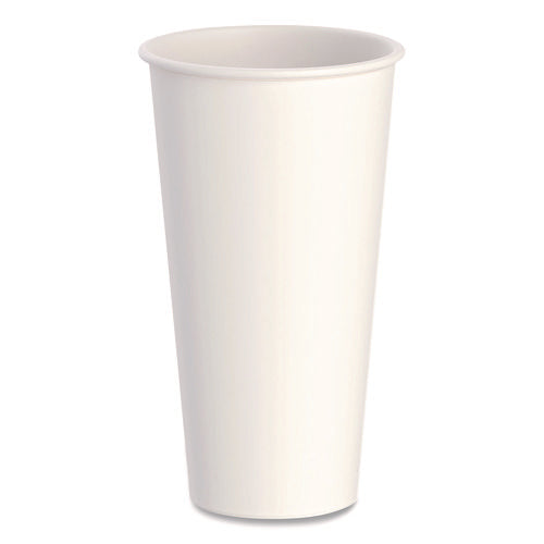 Image of SOLO® Thermoguard Insulated Paper Hot Cups, 20 oz, White Sustainable Forest Design, 600/Carton
