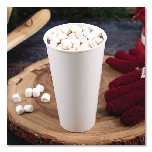 Image of SOLO® Thermoguard Insulated Paper Hot Cups, 20 oz, White Sustainable Forest Design, 600/Carton