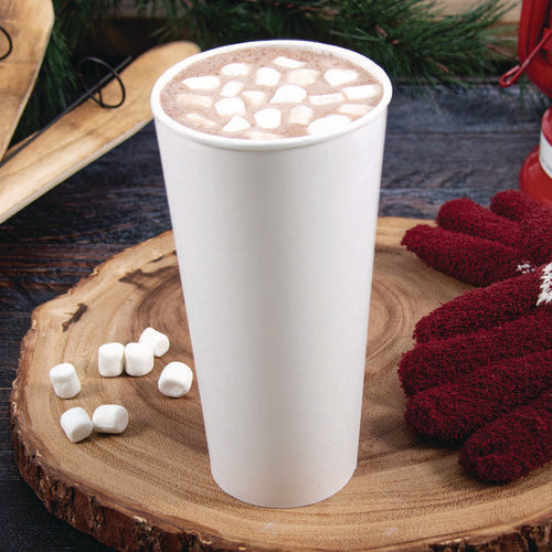 Image of SOLO® Thermoguard Insulated Paper Hot Cups, 24 oz, White Sustainable Forest Design, 600/Carton