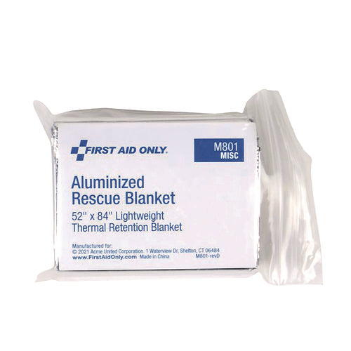 Image of First Aid Only SmartCompliance Aluminized Rescue Blanket, 52 x 84, Silver