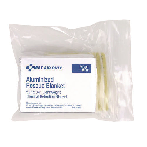 Image of First Aid Only SmartCompliance Aluminized Rescue Blanket, 52 x 84, Silver