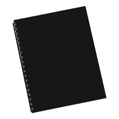 Image of Fellowes® Expressions Linen Texture Presentation Covers for Binding Systems, Black, 11 x 8.5, Unpunched, 200/Pack