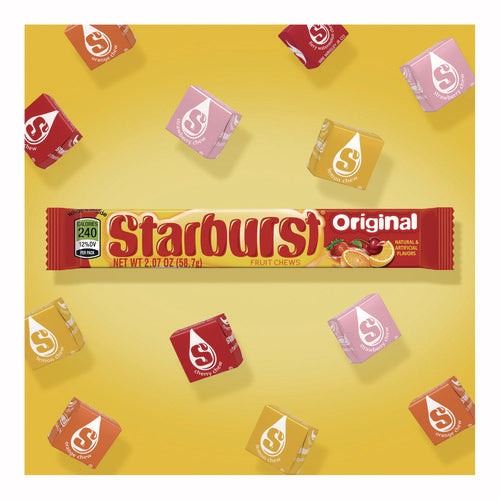 Image of Starburst® Original Fruit Chews, Cherry; Lemon; Orange; Strawberry, 12 Pieces/Pack, 36 Packs/Box