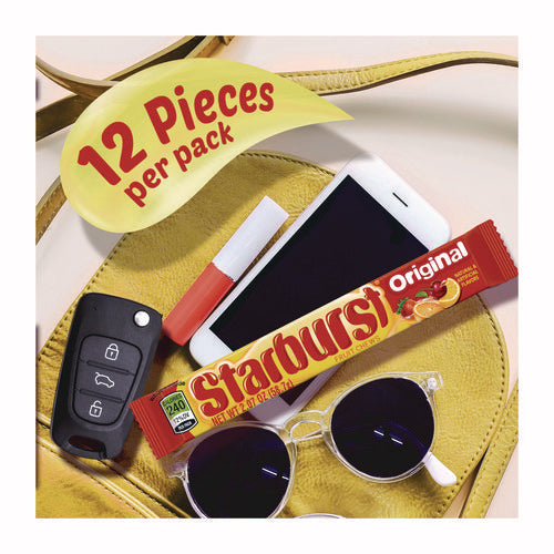 Image of Starburst® Original Fruit Chews, Cherry; Lemon; Orange; Strawberry, 12 Pieces/Pack, 36 Packs/Box