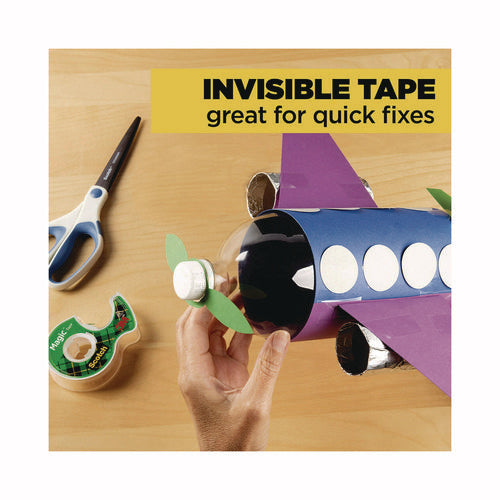 Image of Scotch® Magic Tape in Handheld Dispenser, 1" Core, 0.75" x 50 ft, Clear, 2/Pack