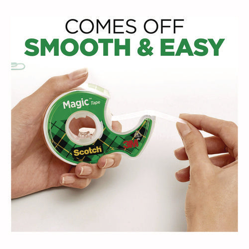 Image of Scotch® Magic Tape in Handheld Dispenser, 1" Core, 0.75" x 50 ft, Clear, 2/Pack