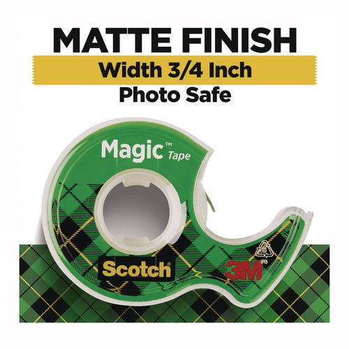 Image of Scotch® Magic Tape in Handheld Dispenser, 1" Core, 0.75" x 50 ft, Clear, 2/Pack