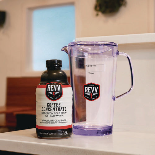 Image of revv® Cold Coffee Pitcher, 64 oz, Purple Handle