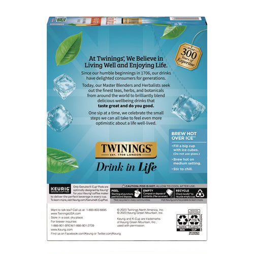 Image of TWININGS® Brew Over Ice K-Cups, Peach, 24/Box