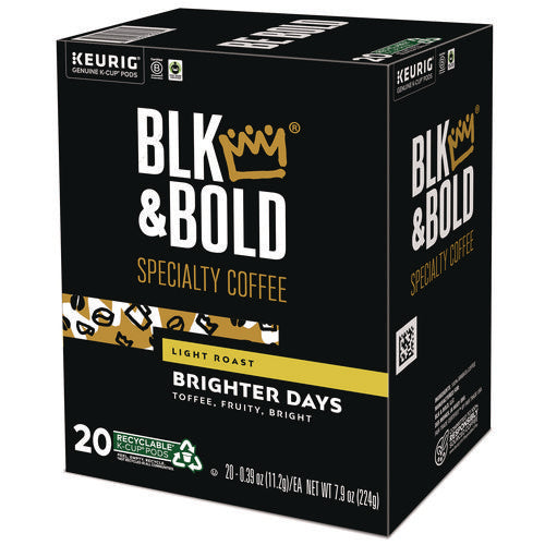 Image of BLK & Bold® Brighter Days Coffee K-Cups, 20/Box
