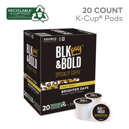 Image of BLK & Bold® Brighter Days Coffee K-Cups, 20/Box