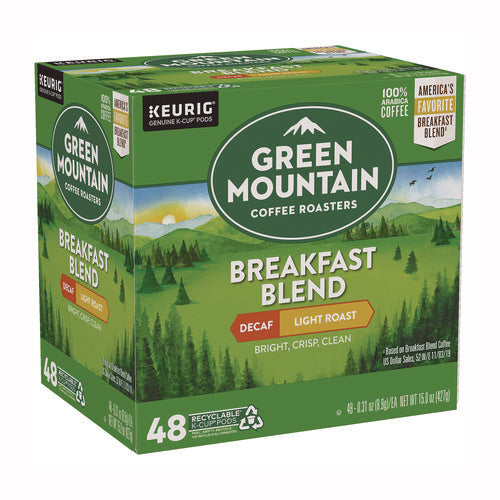 Image of Green Mountain Coffee® Breakfast Blend Decaf Coffee K-Cups, 48/Box