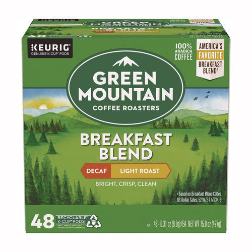 Image of Green Mountain Coffee® Breakfast Blend Decaf Coffee K-Cups, 48/Box