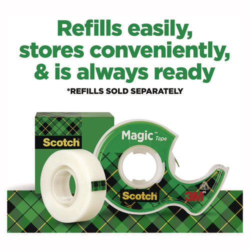 Image of Scotch® Magic Tape in Handheld Dispenser, 1" Core, 0.75" x 50 ft, Clear, 2/Pack